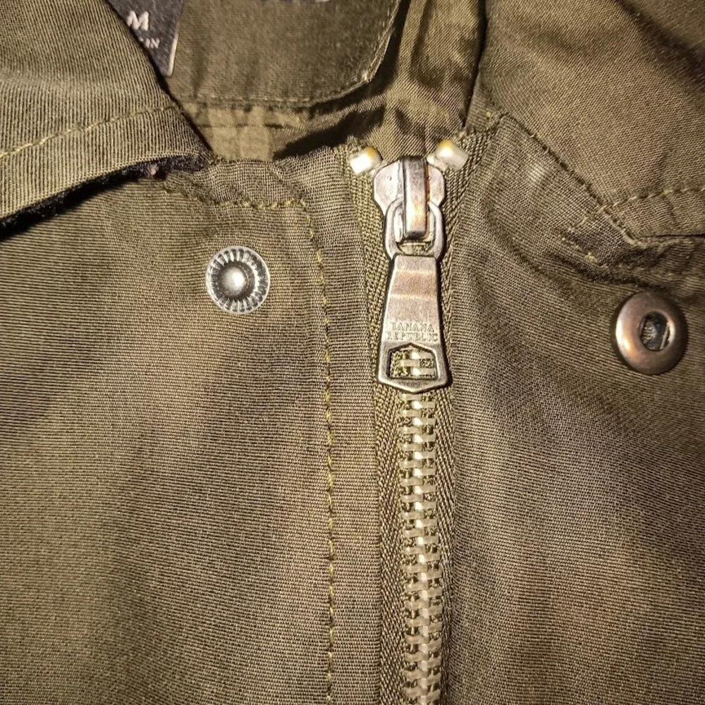 Banana Republic Mens Olive Green Cotton Blend Utility Jacket Size Medium‎